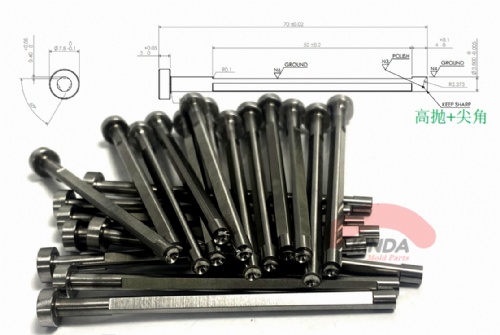 Special forming punches with triangle cutting shank ISO 8020 precision punch for press die mold parts