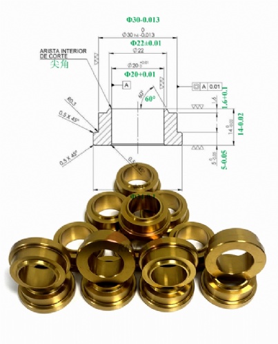 CNC precision lathe piercing die bushes with TIN coating DIN 179 A standard die buttons with collar