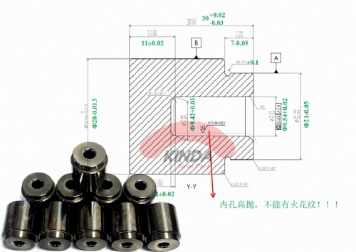 High polished tungsten carbide dies with inner supper EDM holes round hardmetal drawing die buttons